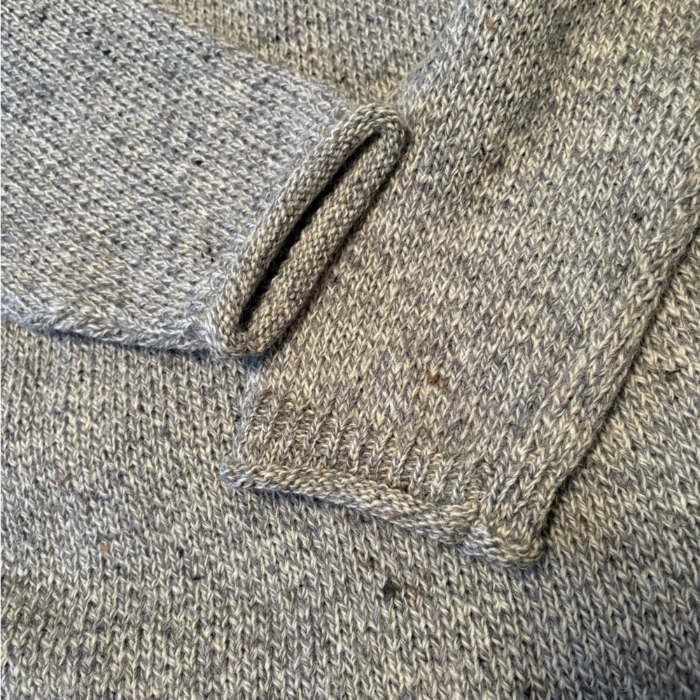 Carraig Donn Gray Speckled New Wool Knit Ireland Sweater Oversized Women’s Sz M - Picture 7 of 14